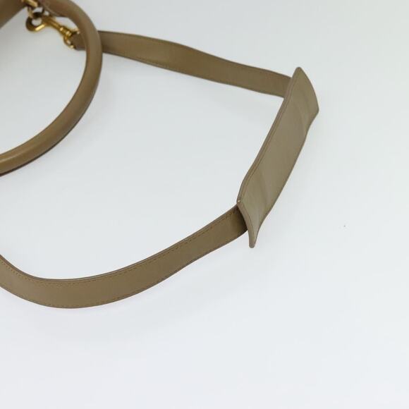 CELINE Trapeze Hand Bag Leather Beige Gold - Picture 9 of 13